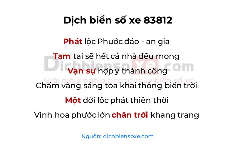 Dịch thơ biển số 83812