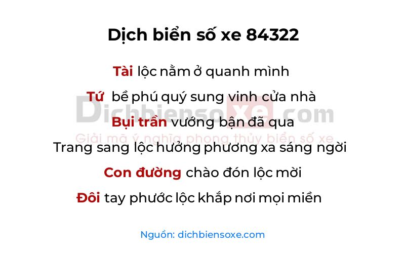 Dịch thơ biển số 84322