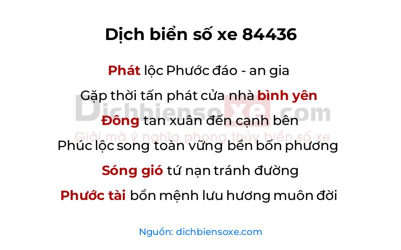 Dịch thơ biển số 84436