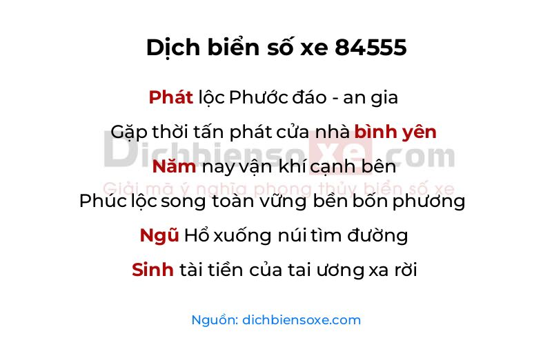 Dịch thơ biển số 84555