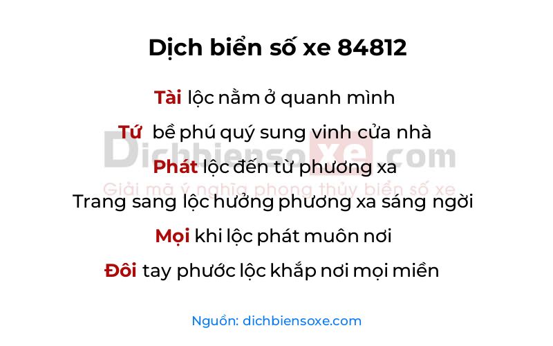 Dịch thơ biển số 84812