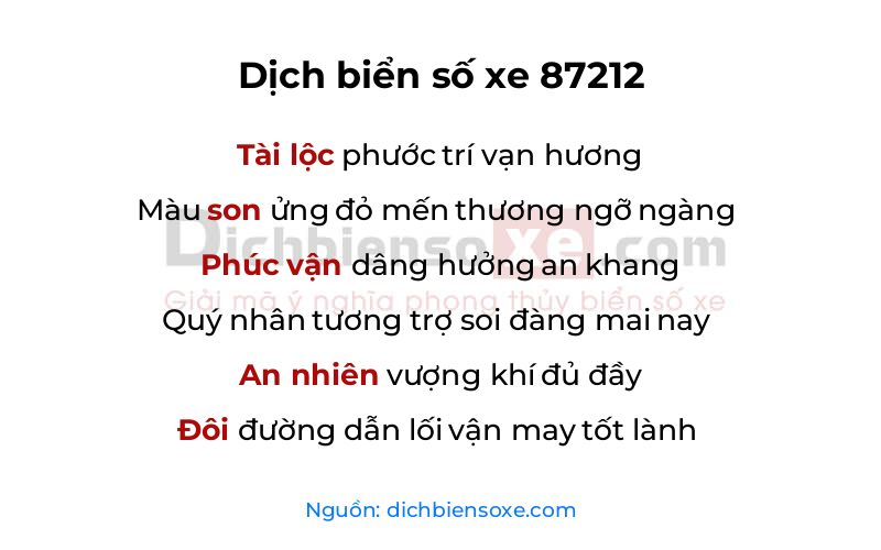 Dịch thơ biển số 87212