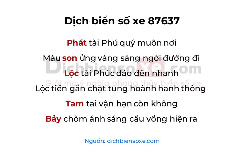 Dịch thơ biển số 87637