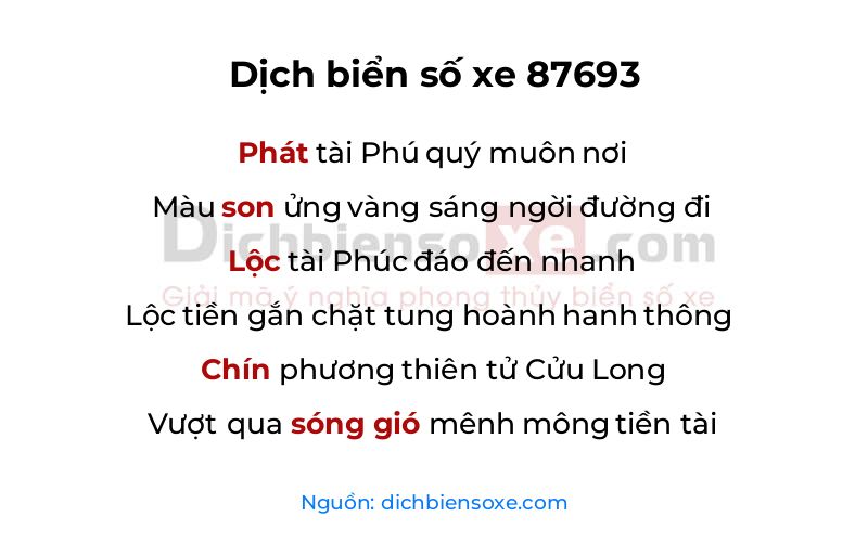 Dịch thơ biển số 87693