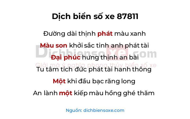 Dịch thơ biển số 87811