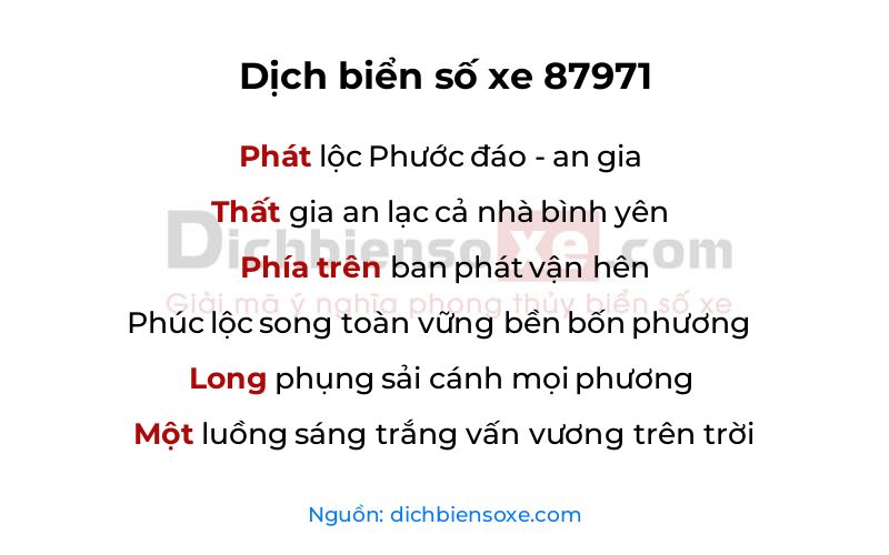 Dịch thơ biển số 87971