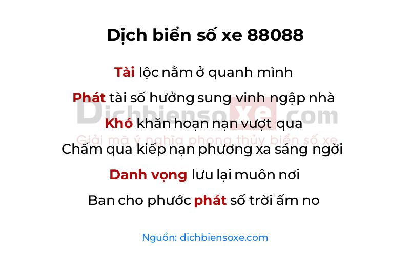 Dịch thơ biển số 88088