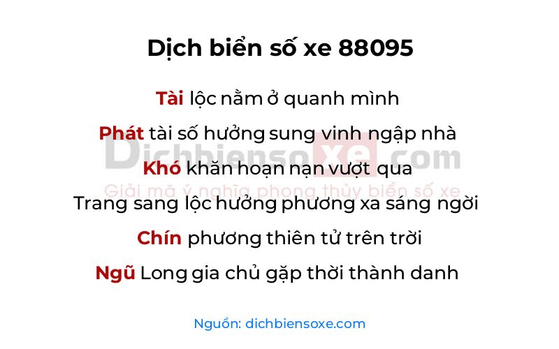 Dịch thơ biển số 88095