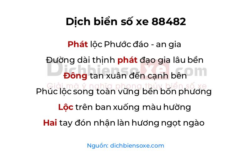 Dịch thơ biển số 88482