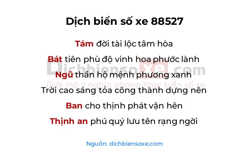 Dịch thơ biển số 88527