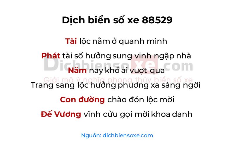 Dịch thơ biển số 88529
