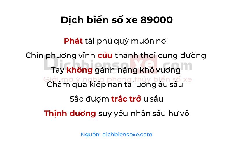 Dịch thơ biển số 89000