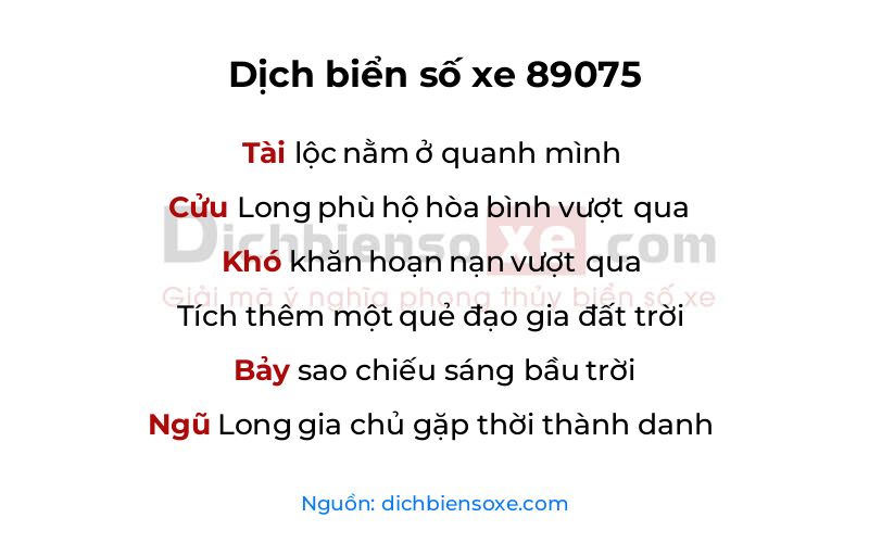 Dịch thơ biển số 89075