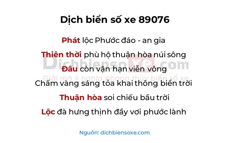 Dịch thơ biển số 89076