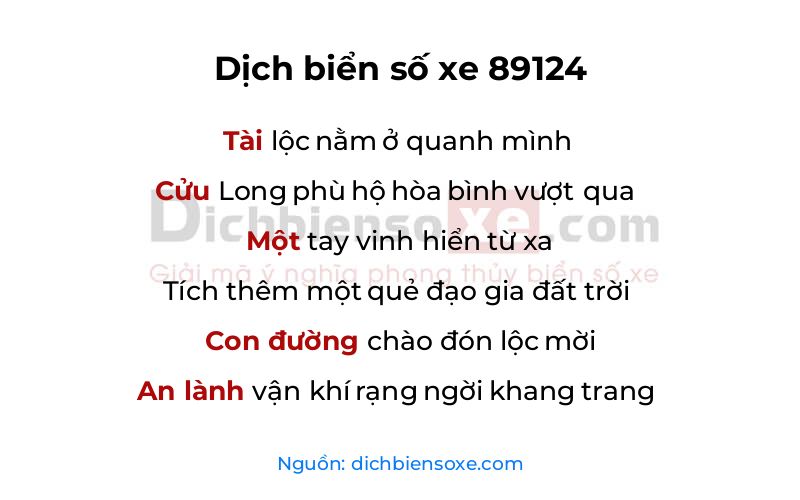 Dịch thơ biển số 89124