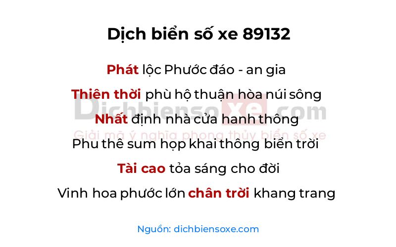 Dịch thơ biển số 89132