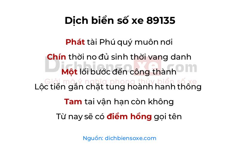 Dịch thơ biển số 89135