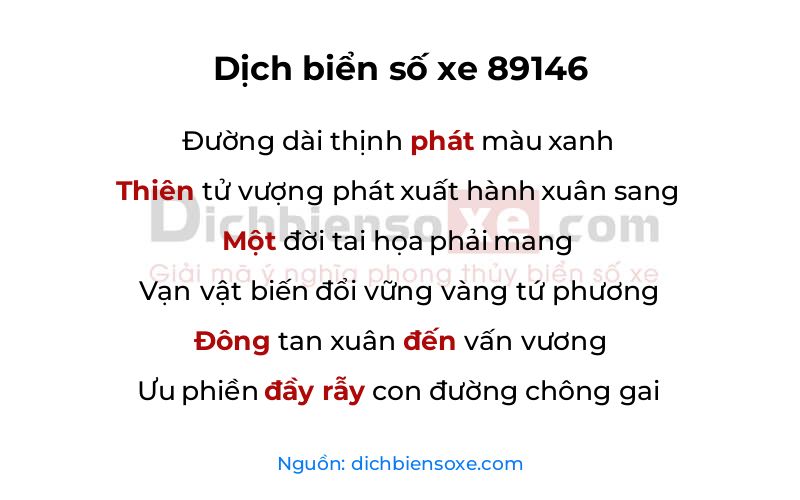 Dịch thơ biển số 89146