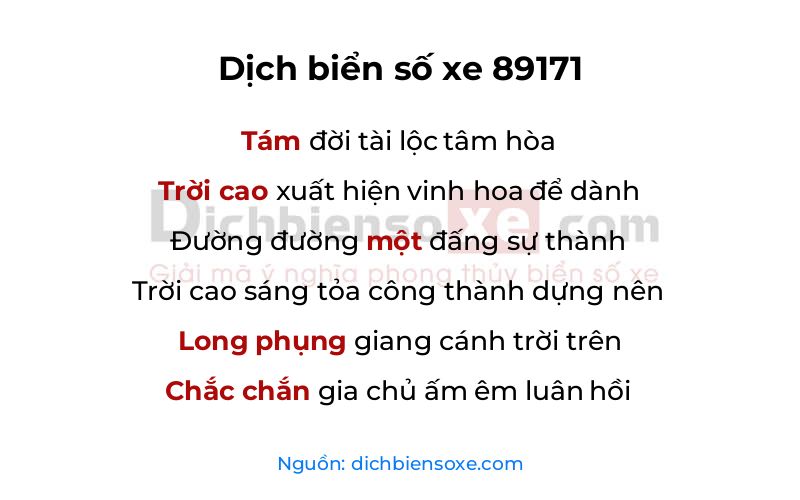 Dịch thơ biển số 89171