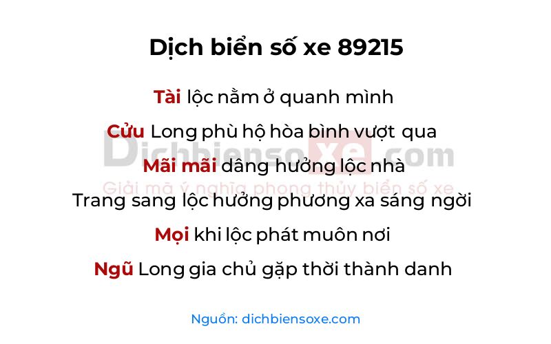 Dịch thơ biển số 89215