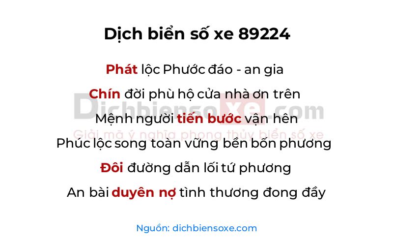 Dịch thơ biển số 89224