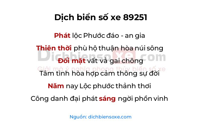 Dịch thơ biển số 89251