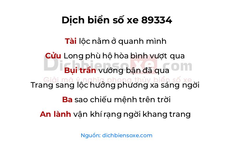 Dịch thơ biển số 89334
