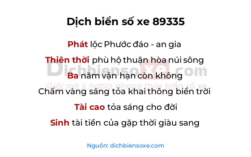 Dịch thơ biển số 89335