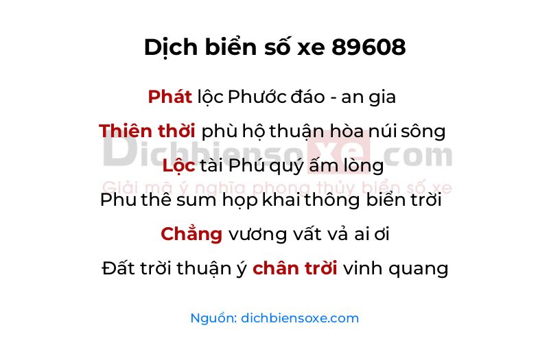 Dịch thơ biển số 89608