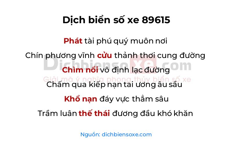 Dịch thơ biển số 89615