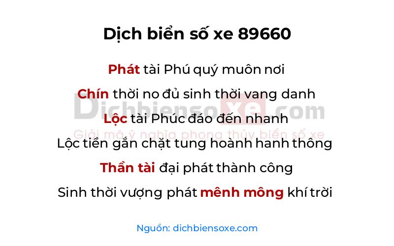 Dịch thơ biển số 89660