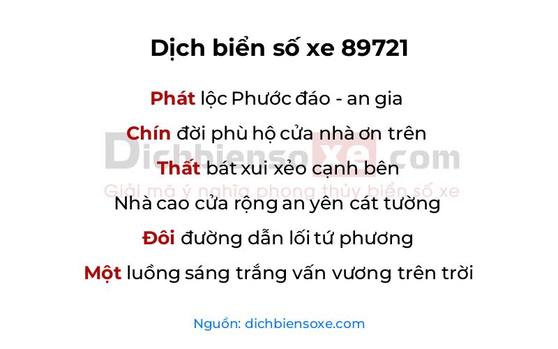 Dịch thơ biển số 89721
