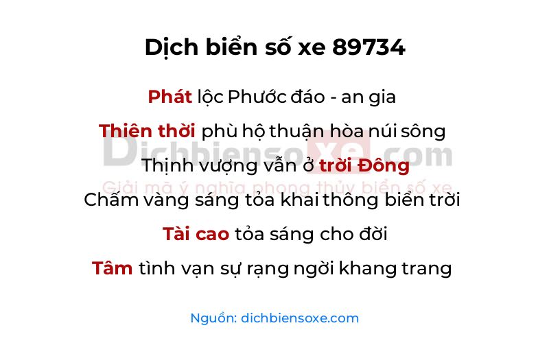 Dịch thơ biển số 89734