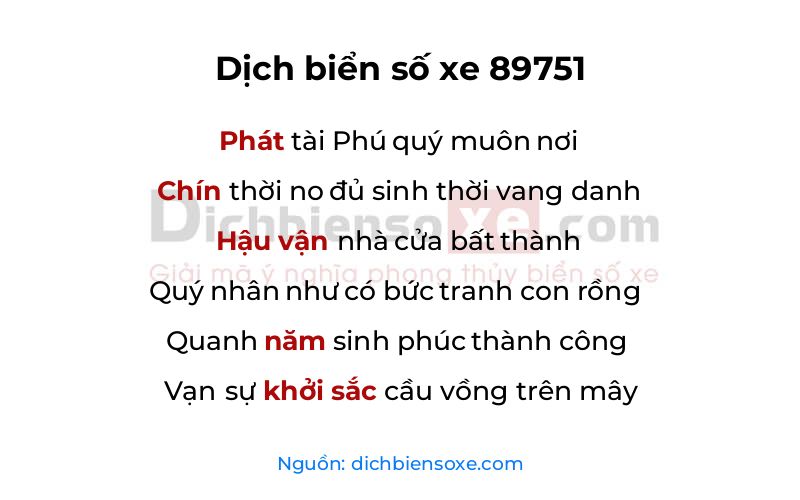 Dịch thơ biển số 89751