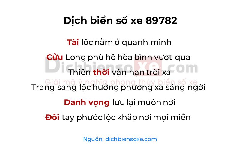 Dịch thơ biển số 89782