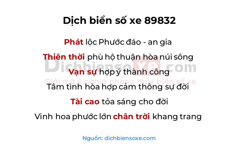 Dịch thơ biển số 89832
