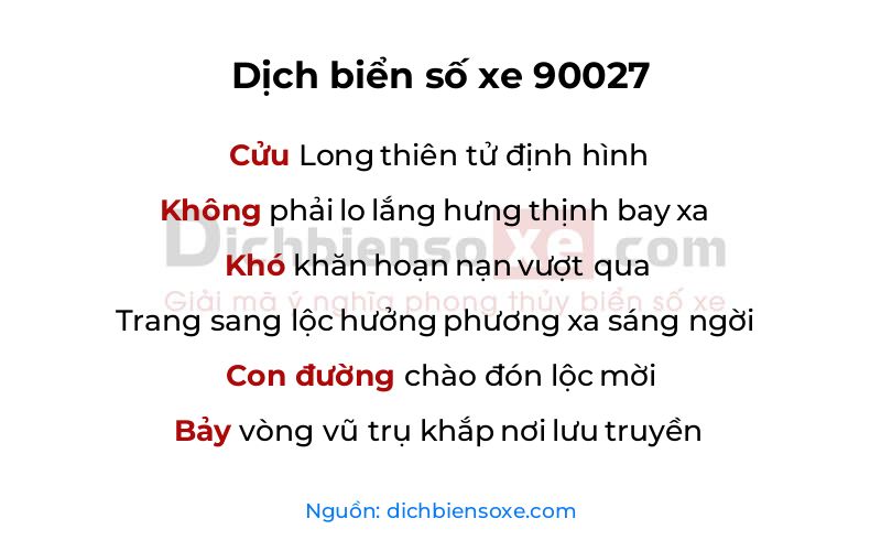Dịch thơ biển số 90027