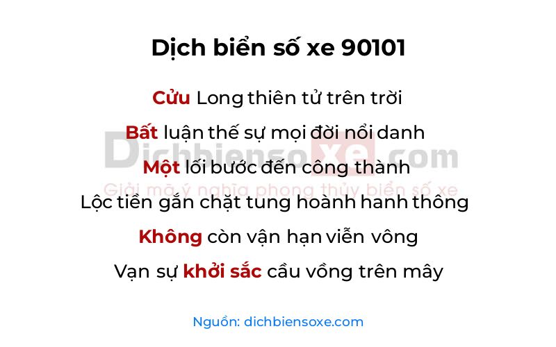 Dịch thơ biển số 90101