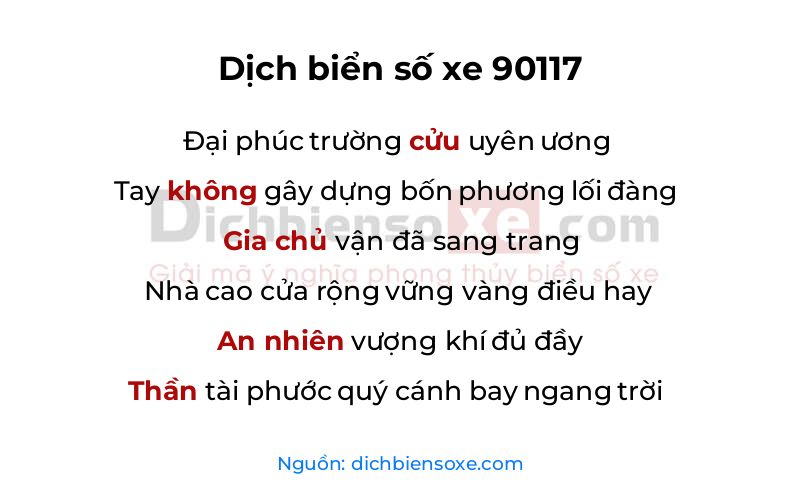 Dịch thơ biển số 90117