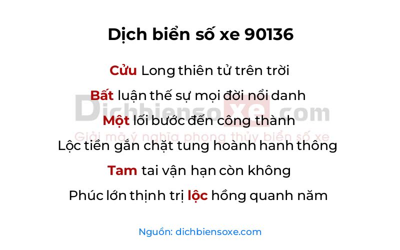 Dịch thơ biển số 90136