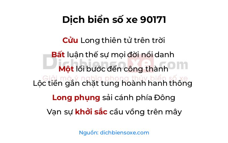 Dịch thơ biển số 90171