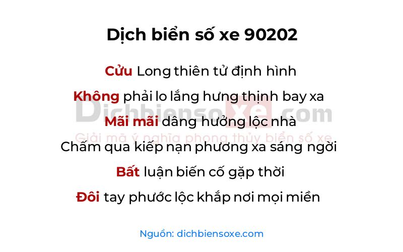Dịch thơ biển số 90202