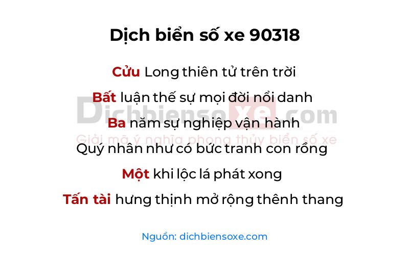 Dịch thơ biển số 90318