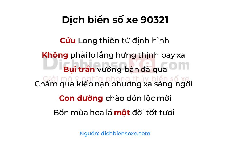 Dịch thơ biển số 90321