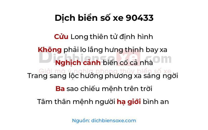 Dịch thơ biển số 90433