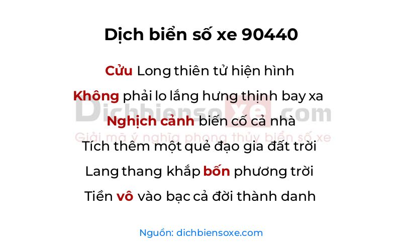 Dịch thơ biển số 90440