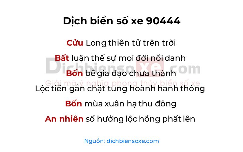 Dịch thơ biển số 90444