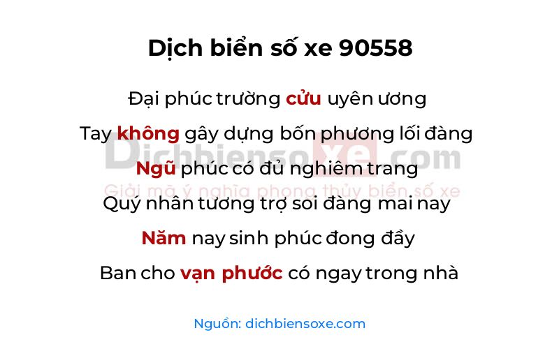 Dịch thơ biển số 90558