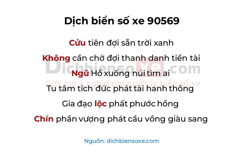Dịch thơ biển số 90569