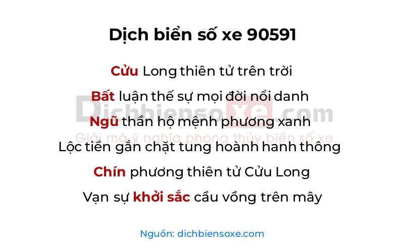Dịch thơ biển số 90591